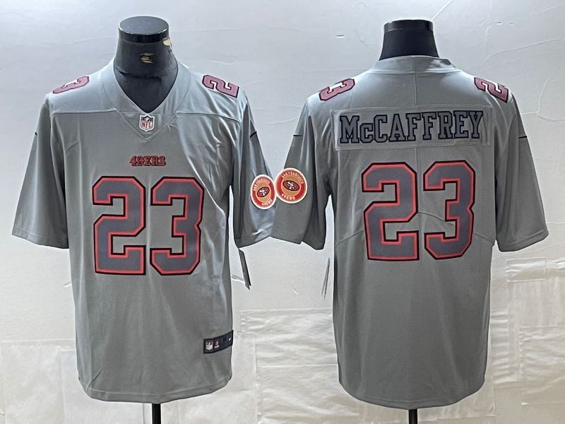 Men San Francisco 49ers #23 Mccaffrey Grey 2024 Nike Vapor Untouchable Limited NFL Jersey->->NFL Jersey